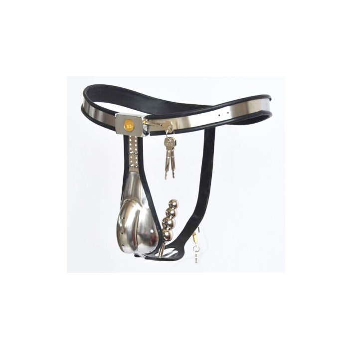 men's chastity belt with metal pin