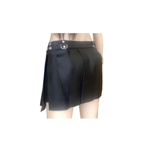 leather skirt short black
