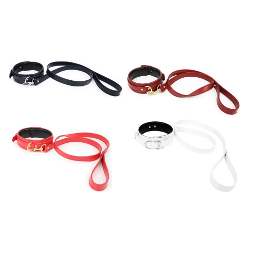 collar and leash quality leatherette